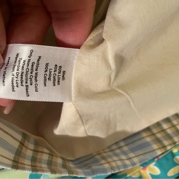 Talbot’s Linen/Cotton madras blazer - Picture 4 of 6